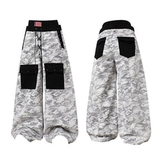 CapCabin Camo Patchwork Cargo Curved Pants