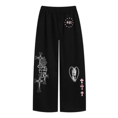 CapCabin Gothic Cross Graphic Sweatpants