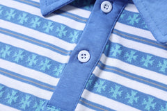 CapCabin Heritage Stripe Long Sleeve Polo