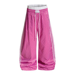 CapCabin Polka Stripe Wide-Leg Pants