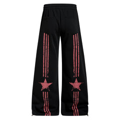 CapCabin Vintage Star Wide-Leg Sweatpants