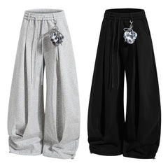 CapCabin Script Wide-Leg Sweatpants