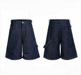 CapCabin “Layered Utility Denim Shorts