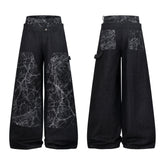 CapCabin Cracked Panel Wide-Leg Pants