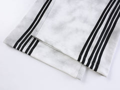 CapCabin Barcode Graphic Wide-Leg Pants