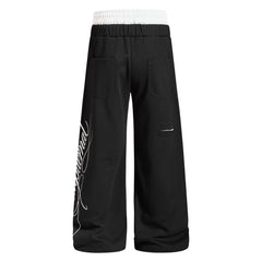 CapCabin “Distressed Panel Wide-Leg Sweatpants”