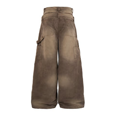 CapCabin Vintage Utility Wide-Leg Pants