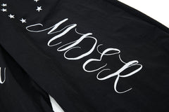 CapCabin Retro Script Wide-Leg Track Pants