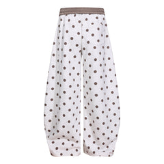 CapCabin Graphic Polka Dot Wide-Leg Pants
