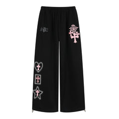 CapCabin Gothic Cross Graphic Sweatpants
