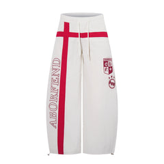 CapCabin Cross Graphic Wide-Leg Track Pants