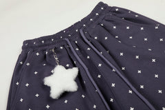 CapCabin Star Pattern Wide-Leg Pants