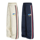 CapCabin Quilted Track Wide-Leg Pants