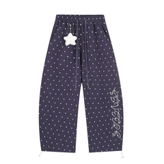 CapCabin Star Pattern Wide-Leg Pants