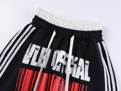 CapCabin Barcode Graphic Wide-Leg Pants