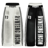 CapCabin Bold Letter Stripe Track Pants