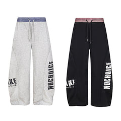 CapCabin Double-Waist Checkered Print Track Pants