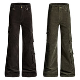 CapCabin Washed Utility Flared Pants