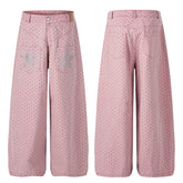 CapCabin “Polka Star Wide-Leg Pants”