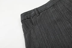 CapCabin Textured Wide-Leg Utility Pants