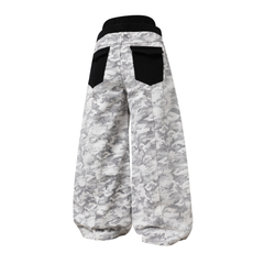 CapCabin Camo Patchwork Cargo Curved Pants