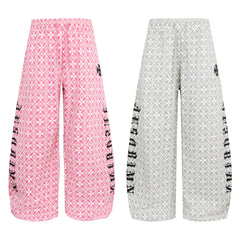 CapCabin All-Over Pattern Graphic Wide-Leg Pants
