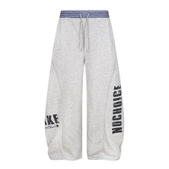 CapCabin Double-Waist Checkered Print Track Pants