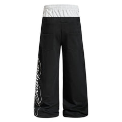 CapCabin “Varsity Crest Wide-Leg Sweatpants”