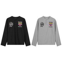 CapCabin Retro Henley Long Sleeve Tee