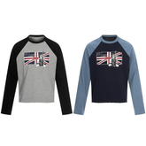 CapCabin Union Flag Graphic Raglan Long Sleeve Tee