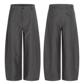 CapCabin Pinstripe Wide-Leg Trousers
