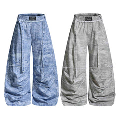 CapCabin “Washed Marble Wide-Leg Pants”