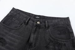 WELLDONE Distressed Straight-Leg Jeans