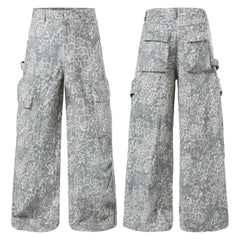 CapCabin Leopard Utility Wide-Leg Pants