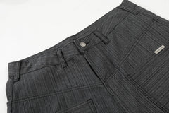 CapCabin Textured Wide-Leg Utility Pants