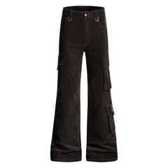 CapCabin Washed Utility Flared Pants