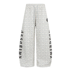 CapCabin All-Over Pattern Graphic Wide-Leg Pants