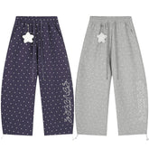 CapCabin Star Pattern Wide-Leg Pants
