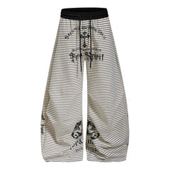 CapCabin “Striped Gothic Draped Pants”
