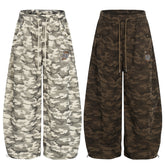 CapCabin Vintage Camo Wide-Leg Sweatpants