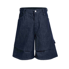 CapCabin “Layered Utility Denim Shorts