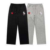 CapCabin Star Embroidery Wide-Leg Sweatpants