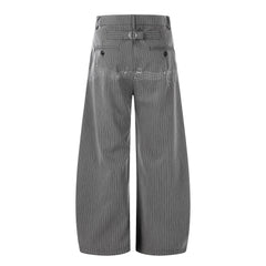 CapCabin “Pinstripe Symphony Wide-Leg Pants”