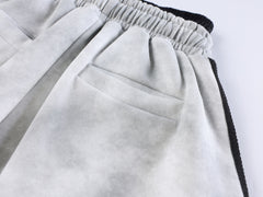 CapCabin Barcode Graphic Wide-Leg Pants
