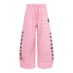 CapCabin All-Over Pattern Graphic Wide-Leg Pants