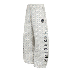CapCabin All-Over Pattern Graphic Wide-Leg Pants