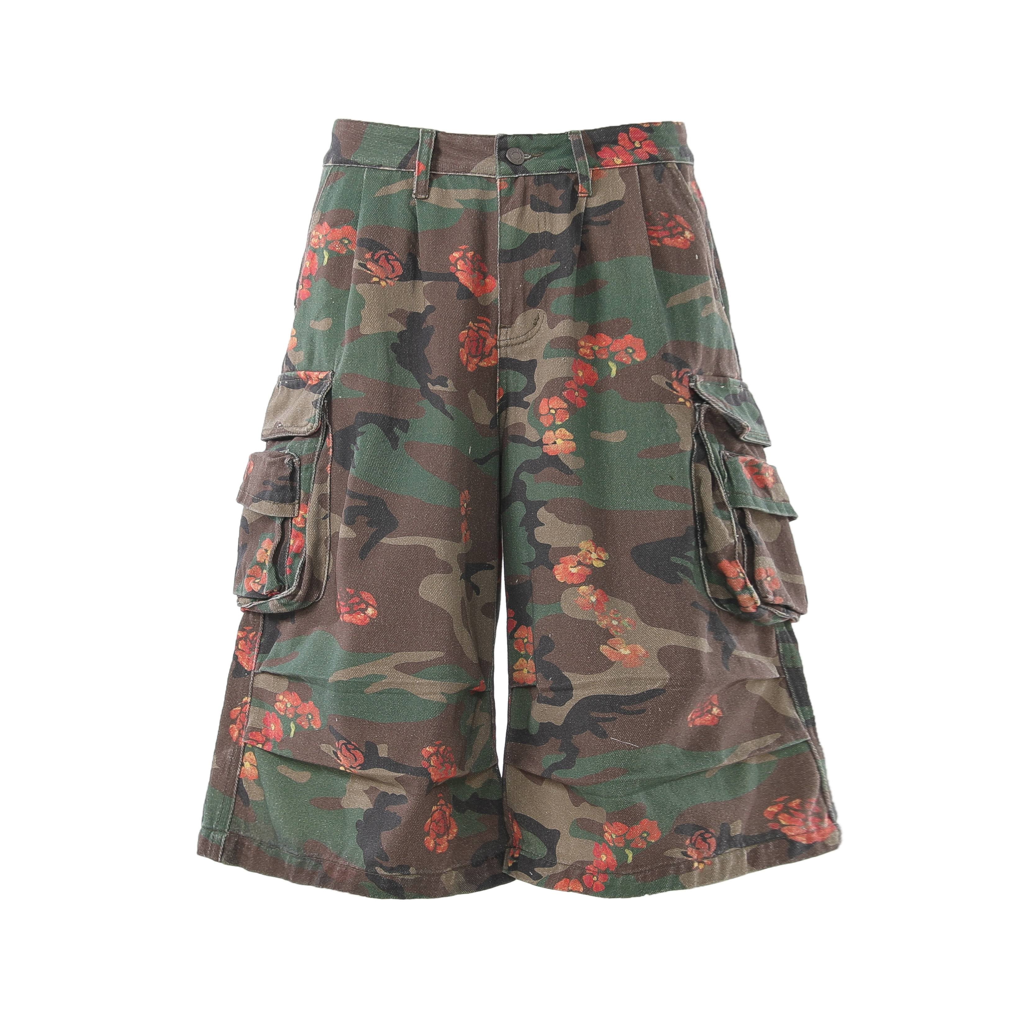 CapCabin “Floral Camo Cargo Shorts”