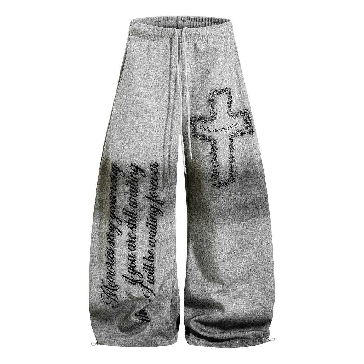 CapCabin Cross Script Wide-Leg Sweatpants