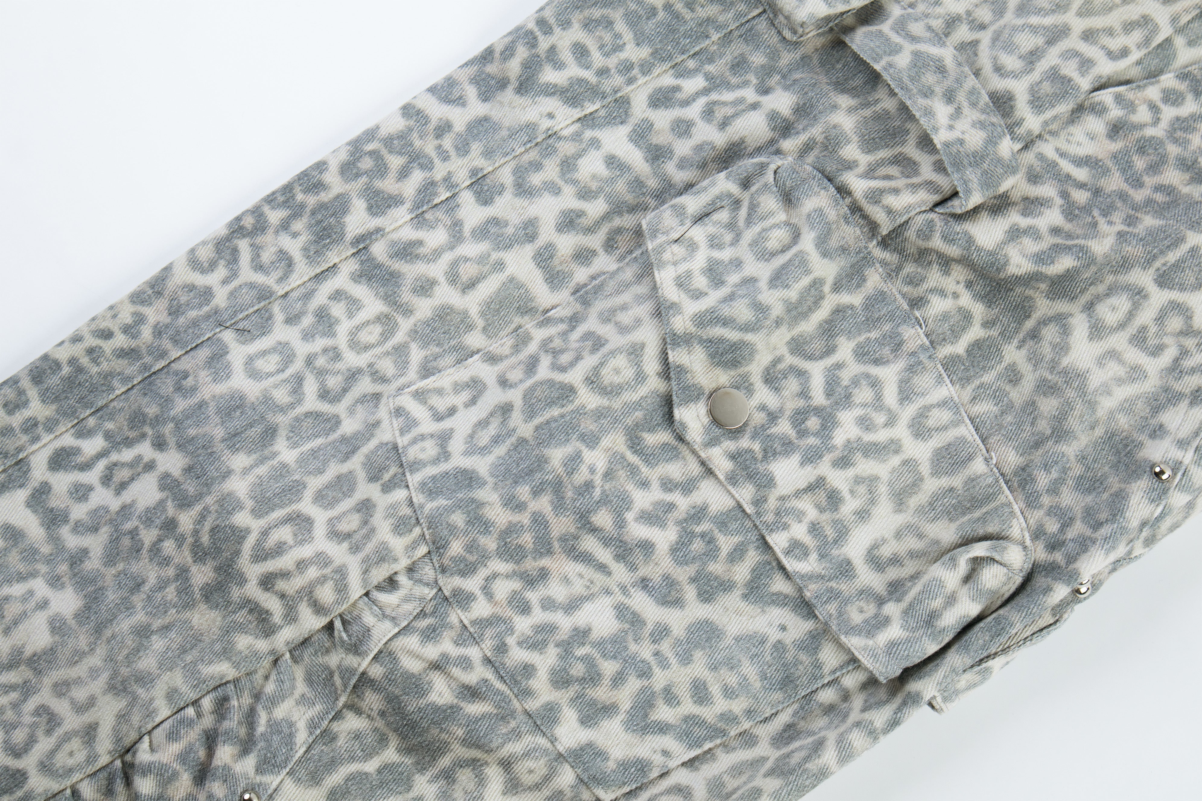 CapCabin Leopard Utility Wide-Leg Pants