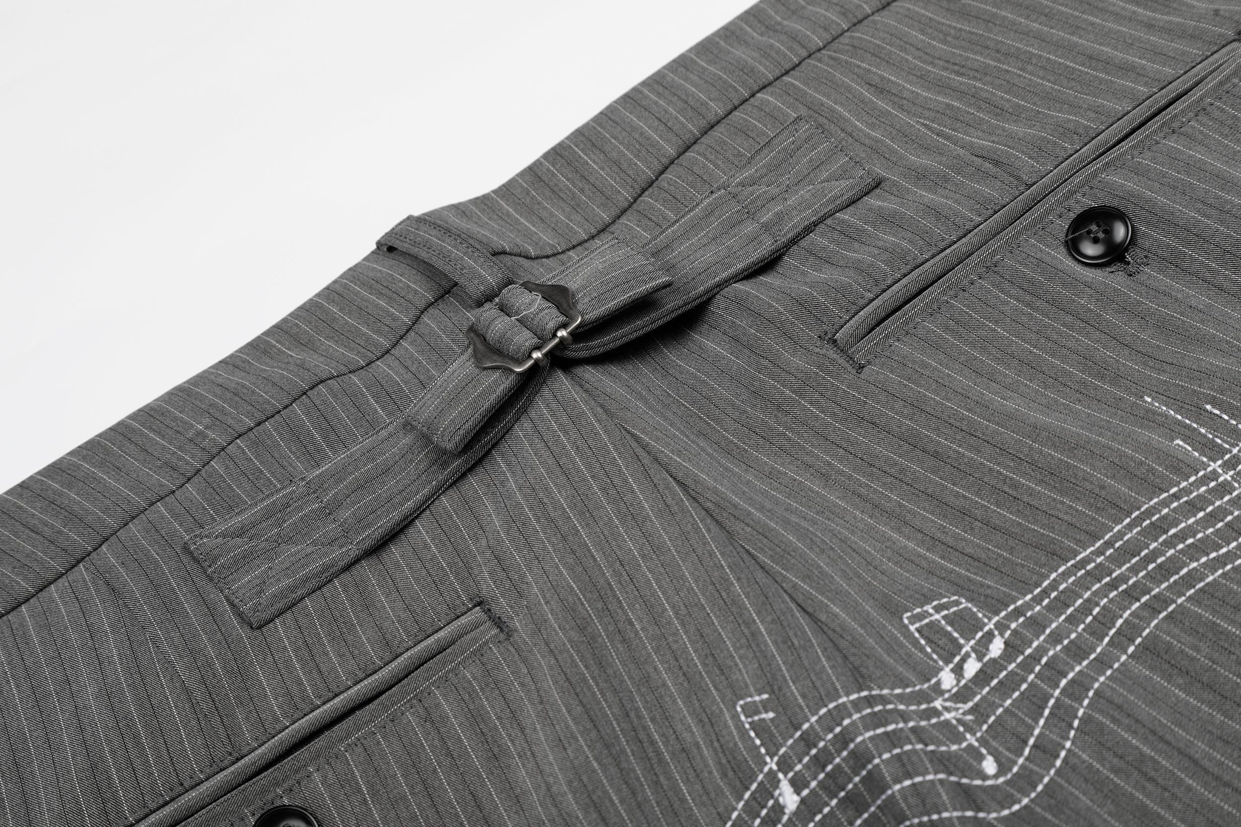 CapCabin “Pinstripe Symphony Wide-Leg Pants”